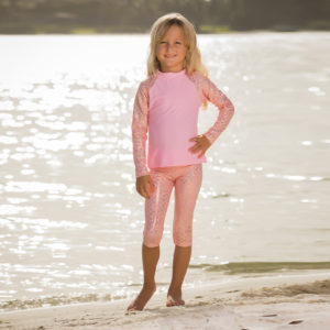 5460 Girls Pink Mermaid Leggings