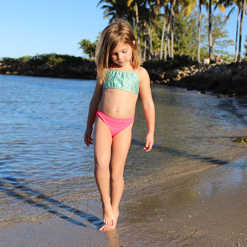 Le SSara Girls Sea-Maid Bademode Meerjungfrau Shell Badeanzug 3pcs Bikini-Sets