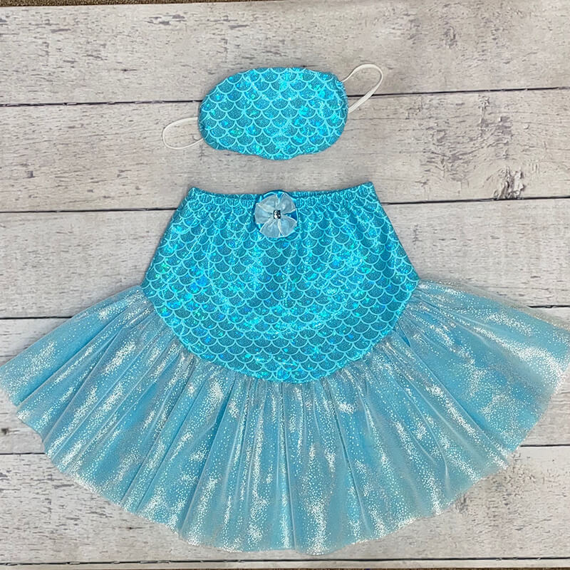 Bahama Blue Ruffled Mermaid Skirt | Shebop Beach